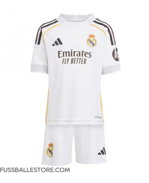 Günstige Real Madrid Kylian Mbappe #10 Heimtrikotsatz Kinder 2025-26 Kurzarm (+ Kurze Hosen)